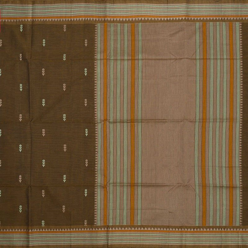 Hayagrivas Mehandi Green Handloom Kanchi Cotton Saree KSBE90A5-2