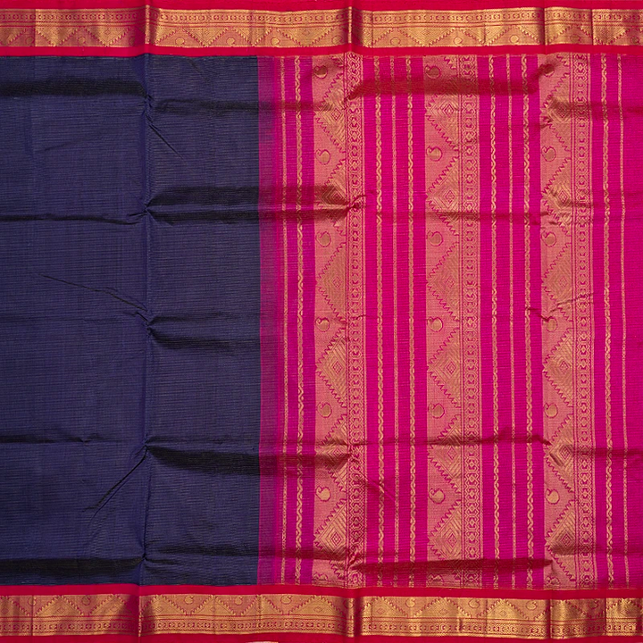 Hayagrivas Royal Blue Pure Silk Cotton Saree SSCBF35D1-31
