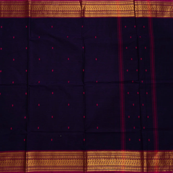Hayagrivas Purple Handloom Chettinad Cotton Saree SSCBF63E2-14