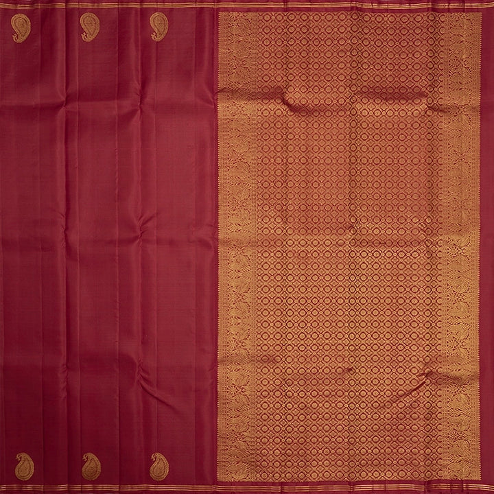 Hayagrivas Handloom Maroon Kanjivaram Silk Saree SSCBF59E30-4