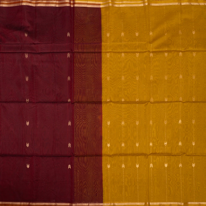 Hayagrivas Wine Maroon Kora Silk Cotton Saree KSBE92A9-2