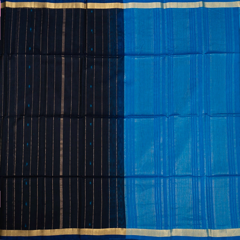 Hayagrivas Karum Neelam Kora Silk Cotton Saree KSBE92A10-11