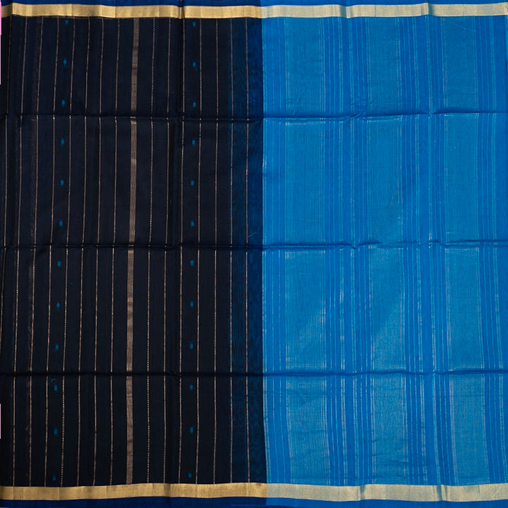 Hayagrivas Karum Neelam Kora Silk Cotton Saree KSBE92A10-11