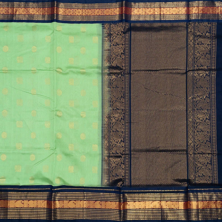 Hayagrivas Pista Green Pure Silk Cotton Saree SSCBF16D4-15