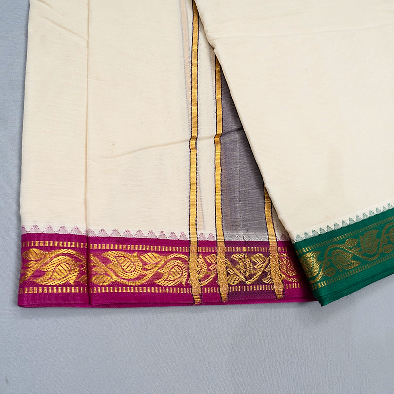 Hayagrivas Handloom 9*5 Cotton Dhoti KBE1973L1-1