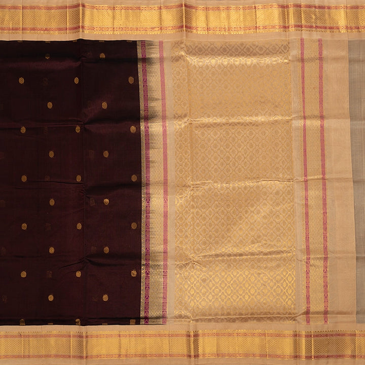 Hayagrivas Deep Wine Pure Silk Cotton Saree SSCBF34D5-11