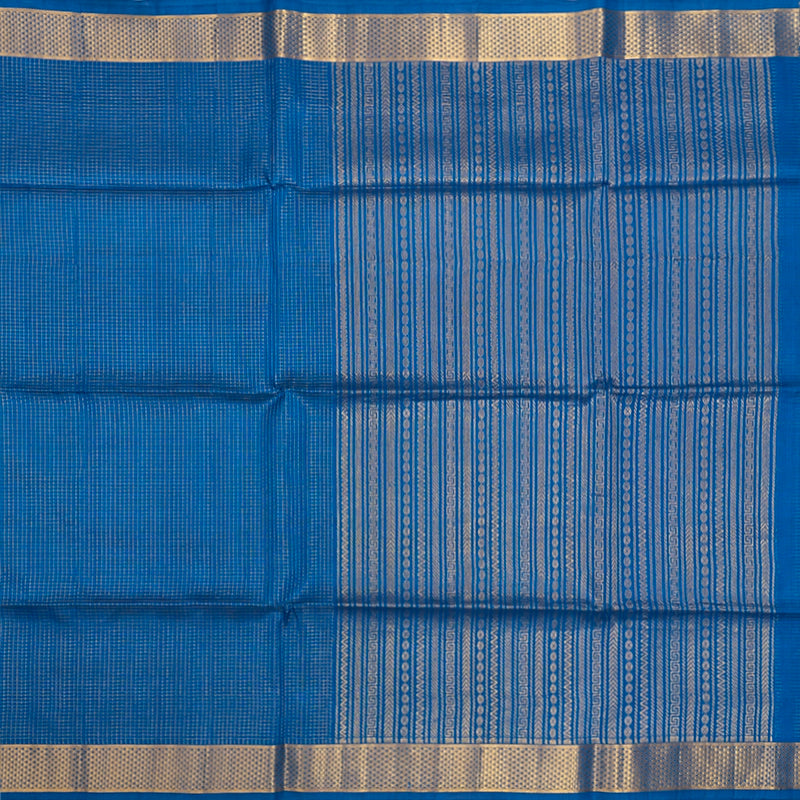 Hayagrivas Ananda Blue Kora Silk Cotton Saree SSCBF14D6-42