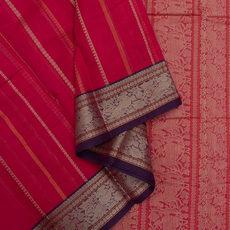 Hayagrivas Pink Handloom Kanchi Cotton Saree SSCBF66E5-1