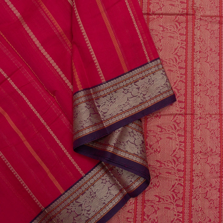 Hayagrivas Pink Handloom Kanchi Cotton Saree SSCBF66E5-1