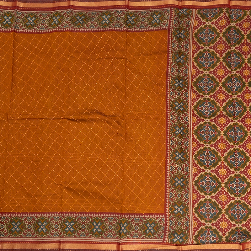 Hayagrivas Mustard Yellow Fancy Cotton Sarees KBE2383B8-7