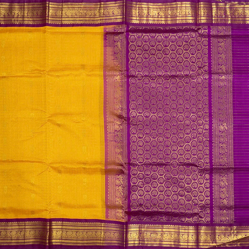Hayagrivas Mango Yellow Pure Silk Cotton Saree SSCBF16D11-1