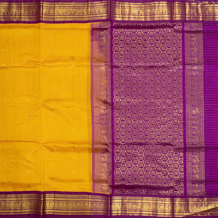 Hayagrivas Mango Yellow Pure Silk Cotton Saree SSCBF16D11-1