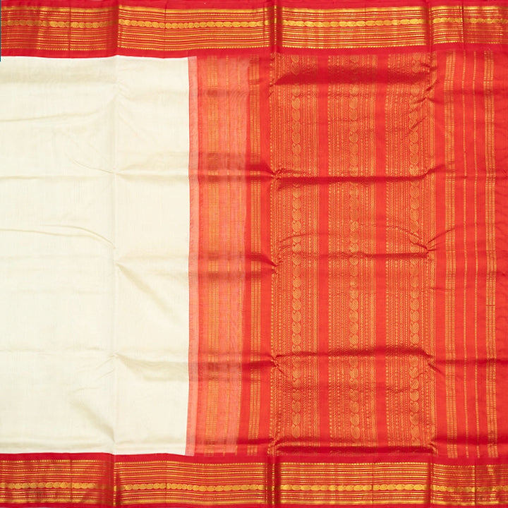 Hayagrivas Half-White Pure Silk Cotton Saree SSCBF34D1-41