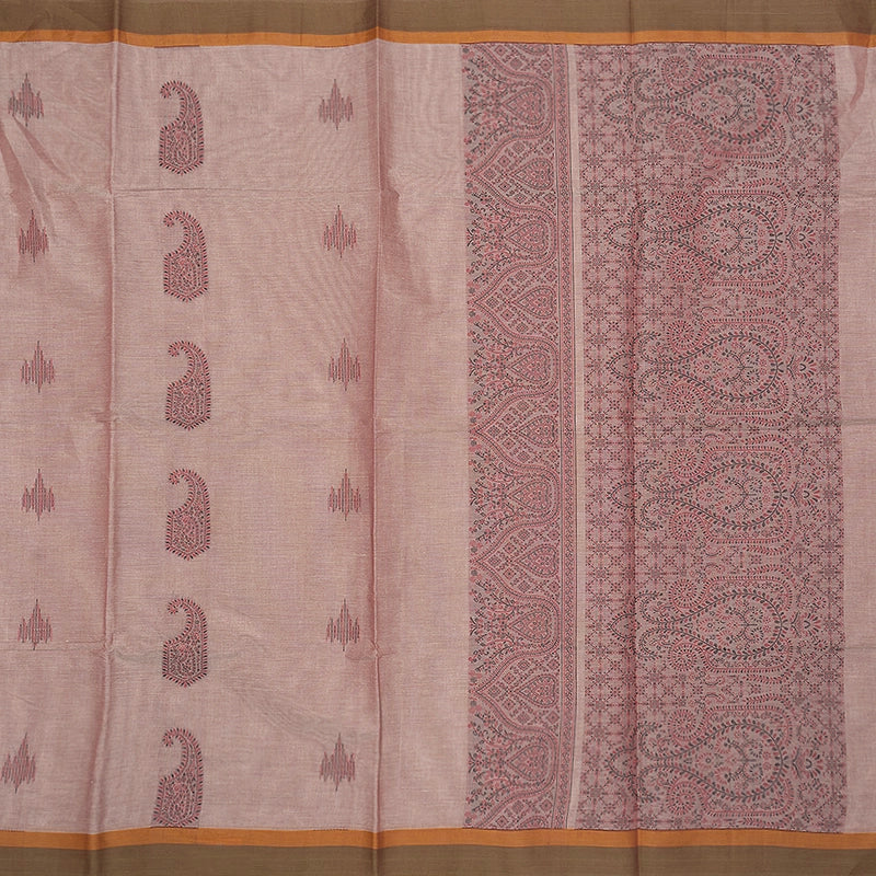 Hayagrivas Rose Pink Handloom Cotton Saree SSSBF127H12-3