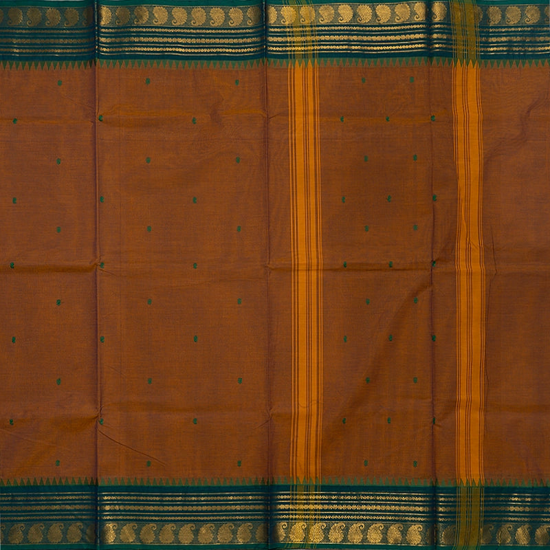Hayagrivas Brown Handloom Chettinad Cotton Saree KSBE86A4-7