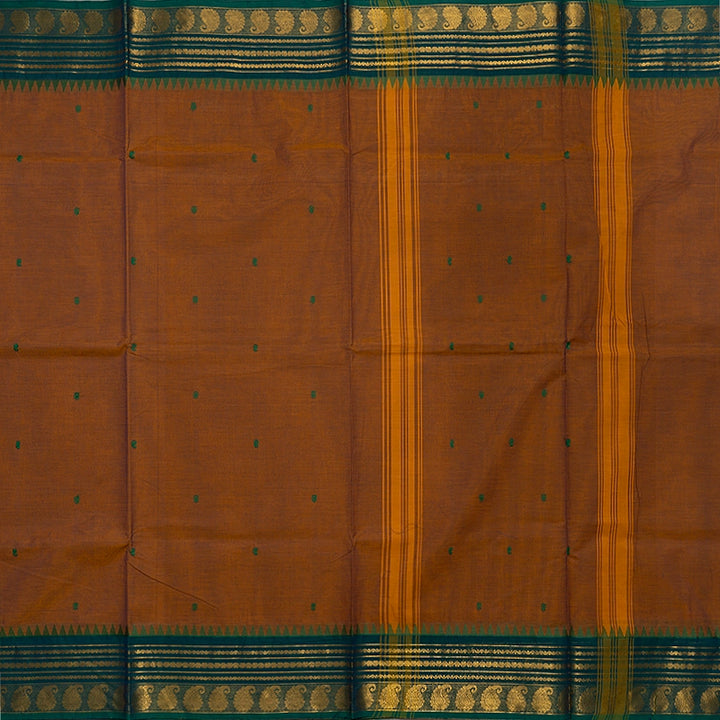 Hayagrivas Brown Handloom Chettinad Cotton Saree KSBE86A4-7