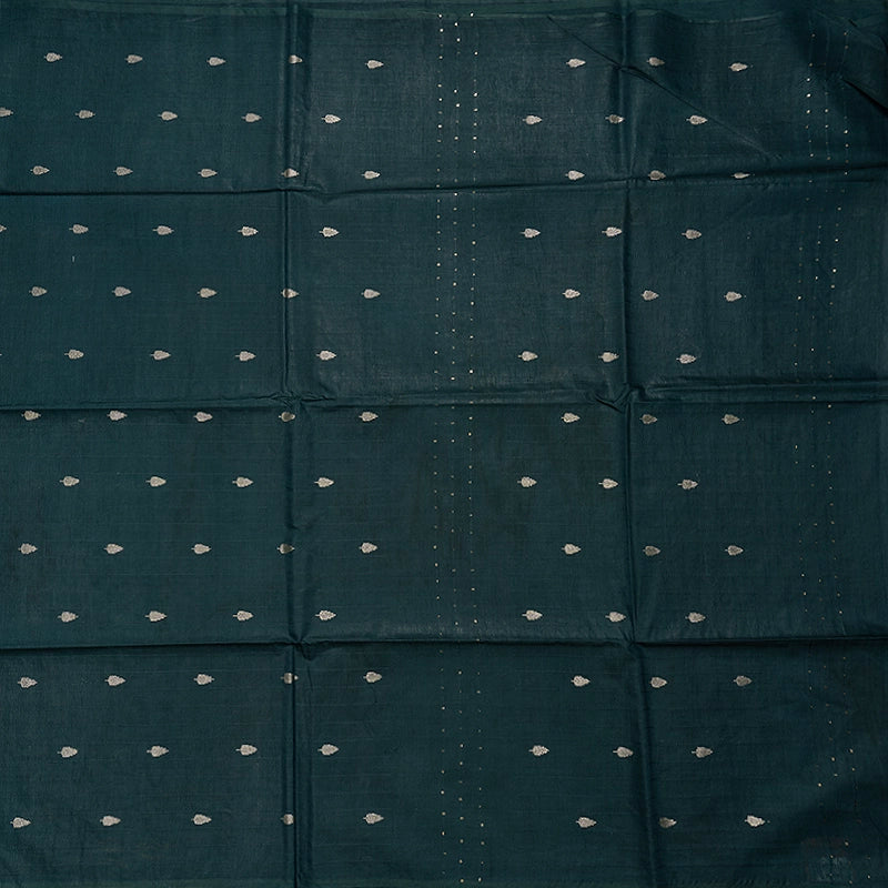 Hayagrivas Peacock Blue Fancy Cotton Saree KSBE145C3-1
