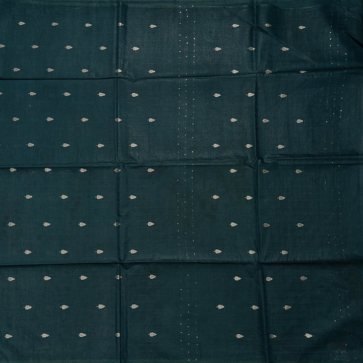 Hayagrivas Peacock Blue Fancy Cotton Saree KSBE145C3-1