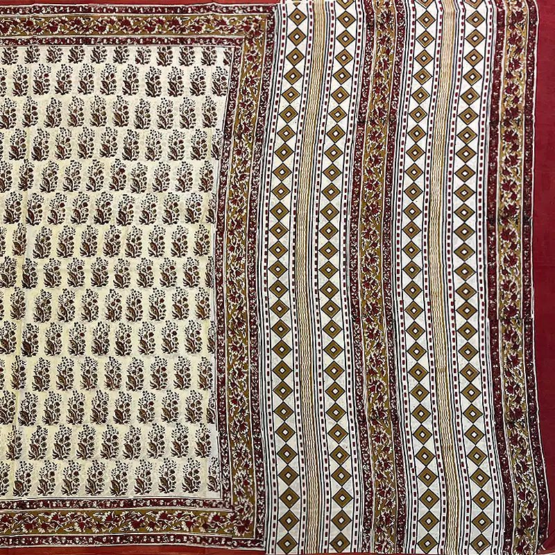Hayagrivas Sandal Jaipur Cotton Saree SSCBF73E5-6