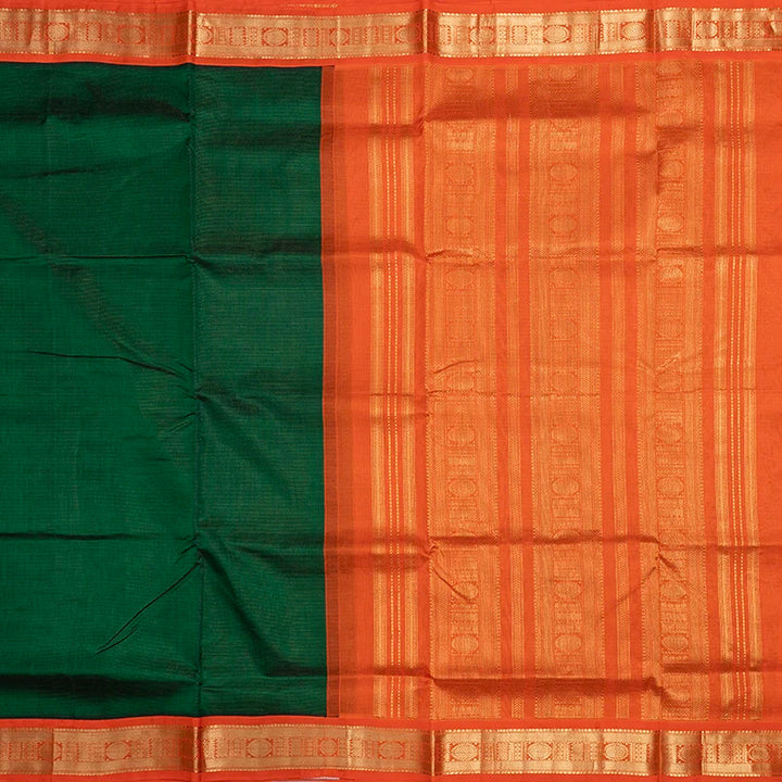 Hayagrivas Bottle Green Pure Silk Cotton Saree SSCBF35D1-15