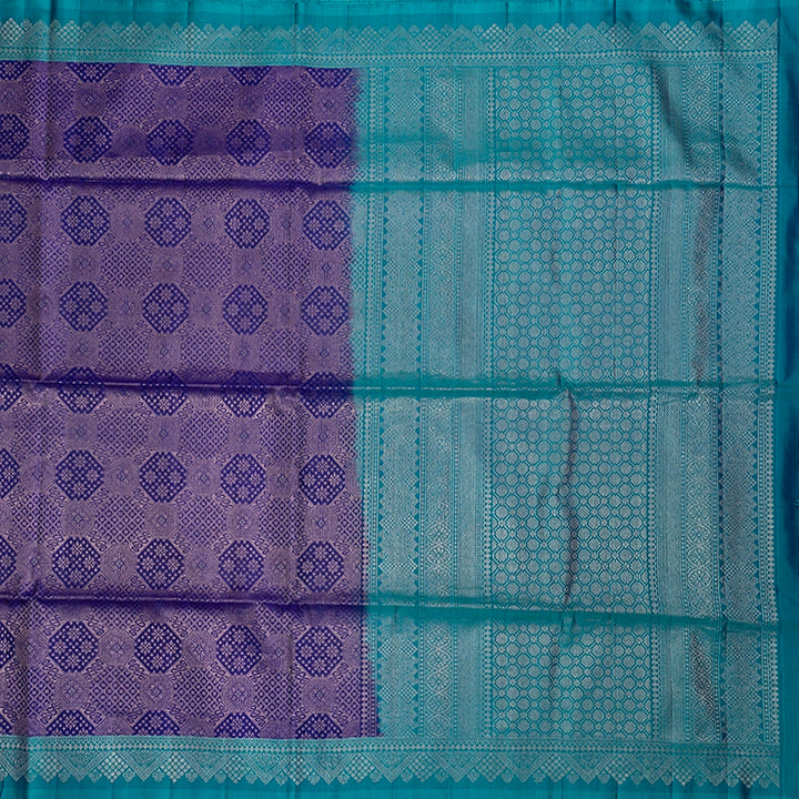Hayagrivas Handloom Purplish Blue Soft Silk Saree KBE1195I6-1