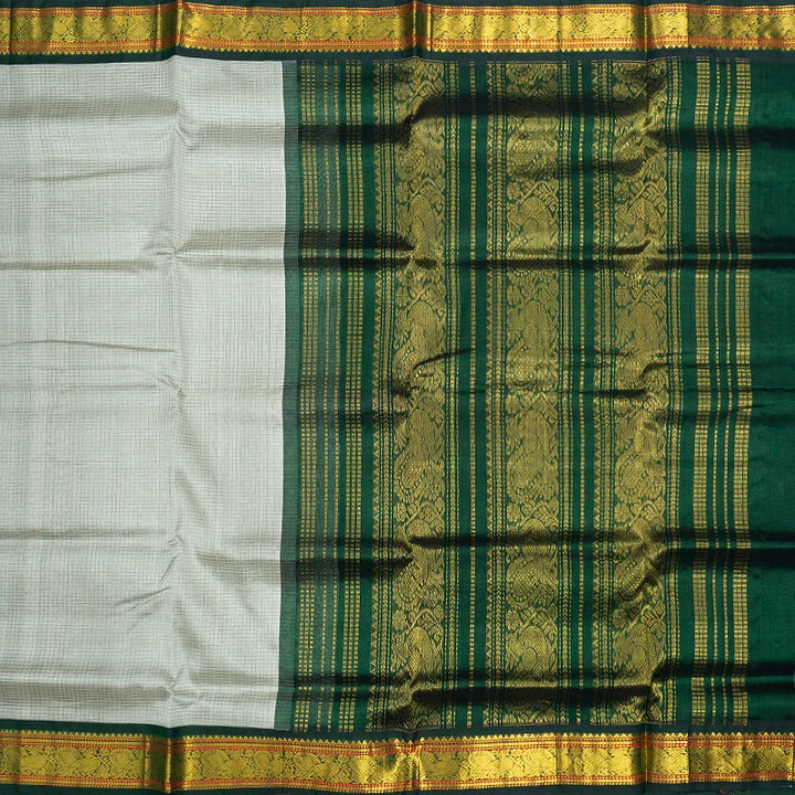 Hayagrivas Greige Pure Silk Cotton Saree SSCBF35D5-17