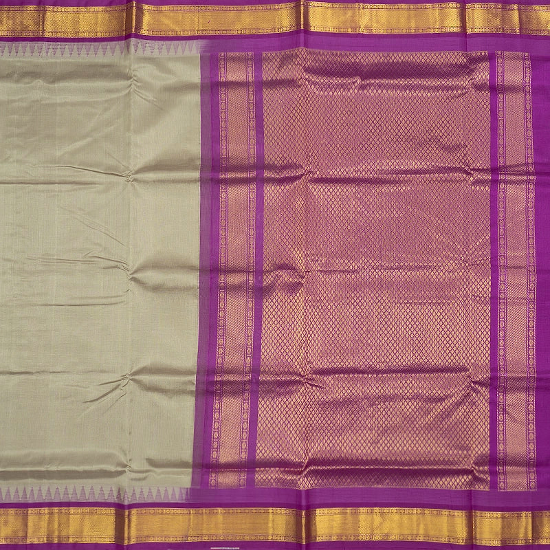 Hayagrivas Light Grey Pure Silk Cotton Saree SSCBF34D3-34