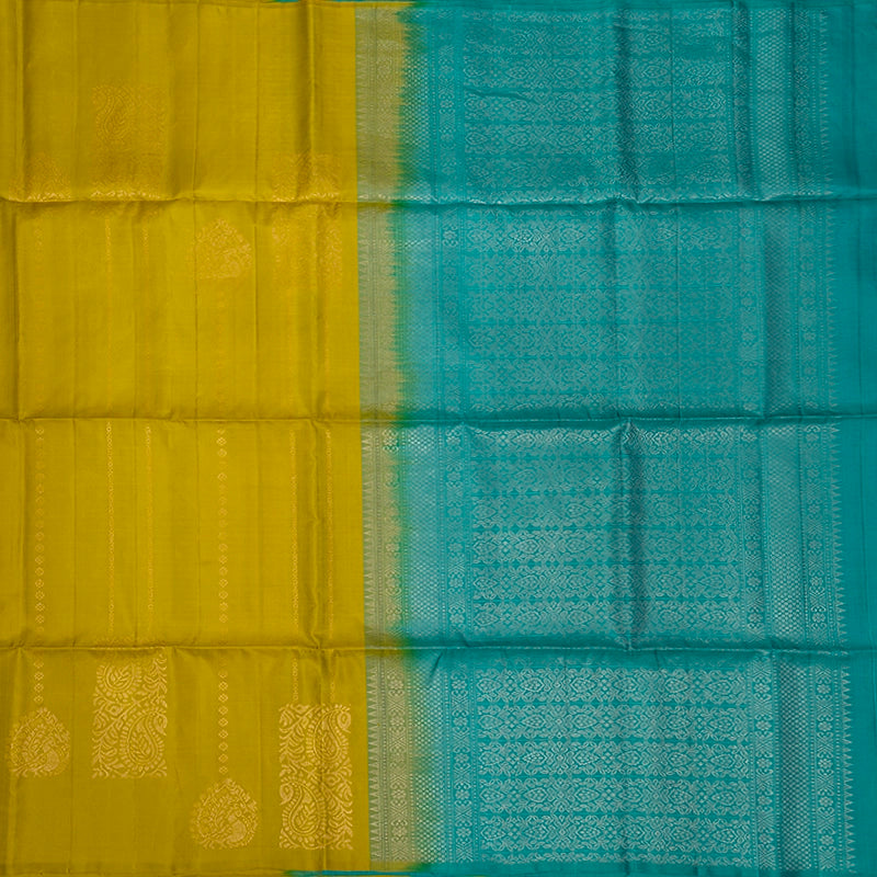 Hayagrivas Lime Green Handloom Soft Silk Saree KSBE22I4-1