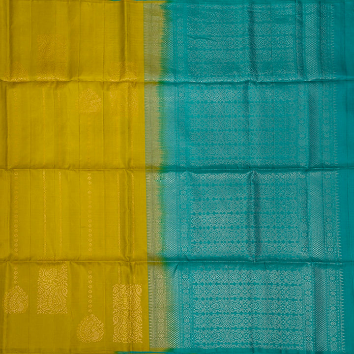 Hayagrivas Lime Green Handloom Soft Silk Saree KSBE22I4-1