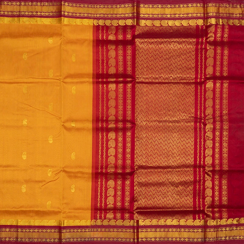 Hayagrivas Turmeric Yellow Pure Silk Cotton Saree SSCBF34D5-24