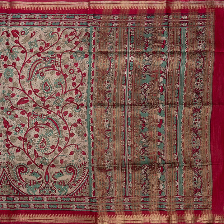 Hayagrivas Half-White Fancy Cotton Saree KBE1905L2-16