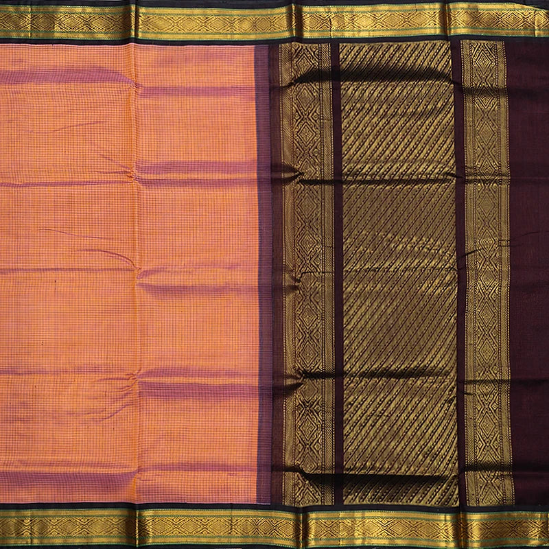 Hayagrivas Yellowish Peach Pure Silk Cotton Saree SSCBF35D5-9