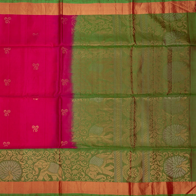 Hayagrivas Pink Pure Soft Silk Saree KBE1118I1-23