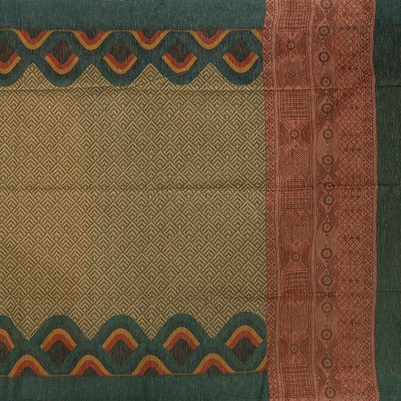 Hayagrivas Olive Green Fancy Cotton Sarees KBE939H8-2