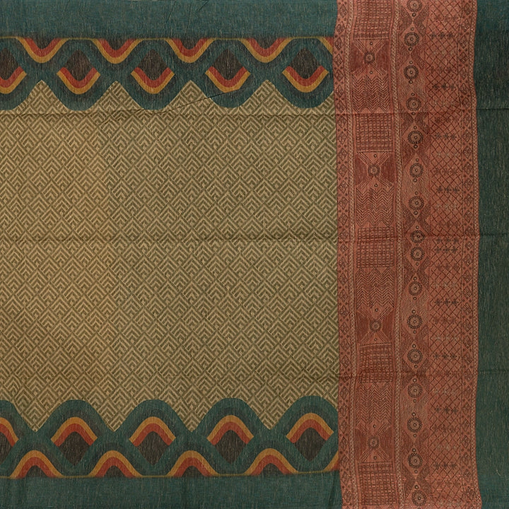Hayagrivas Olive Green Fancy Cotton Sarees KBE939H8-2