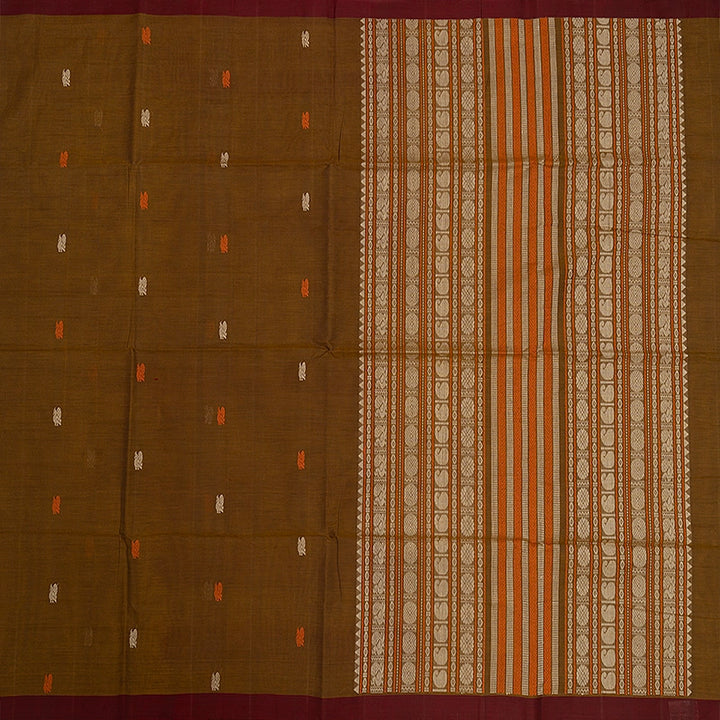 Hayagrivas Honey Mustard Handloom Kanchi Cotton Saree SSCBF104F13-4