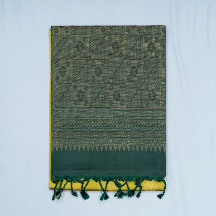 Hayagrivas Lime Green Handloom Soft Silk Saree KBF233E1-6
