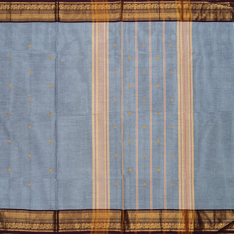 Hayagrivas Grey Handloom Chettinad Cotton Saree SSKBF86F1-59