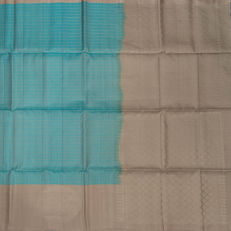 Hayagrivas Powder Blue Handloom Soft Silk Saree KBE2140A18-1