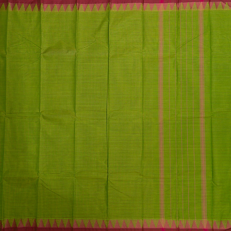 Hayagrivas Parrot Green Handloom Chettinad Cotton Saree KSBE2H6-2