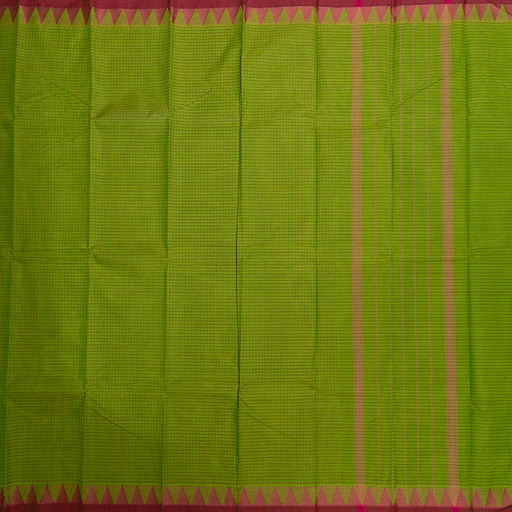 Hayagrivas Parrot Green Handloom Chettinad Cotton Saree KSBE2H6-2