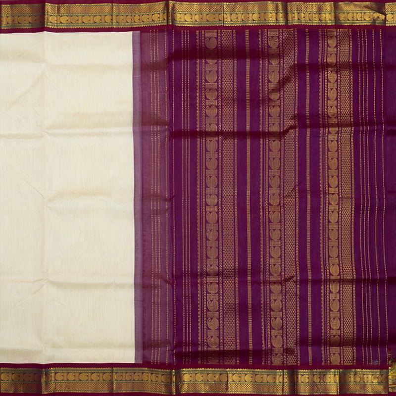 Hayagrivas Cream Pure Silk Cotton Saree SSCBF56E9-22
