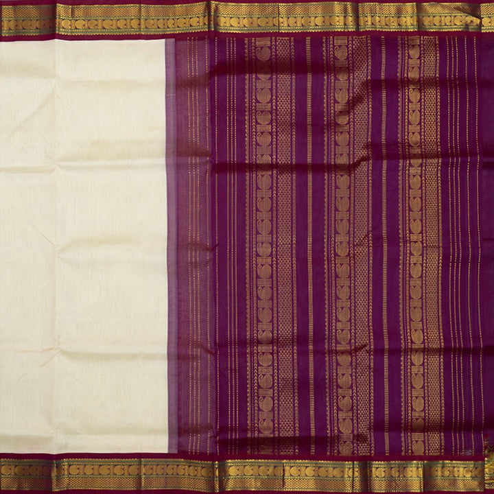 Hayagrivas Cream Pure Silk Cotton Saree SSCBF56E9-22