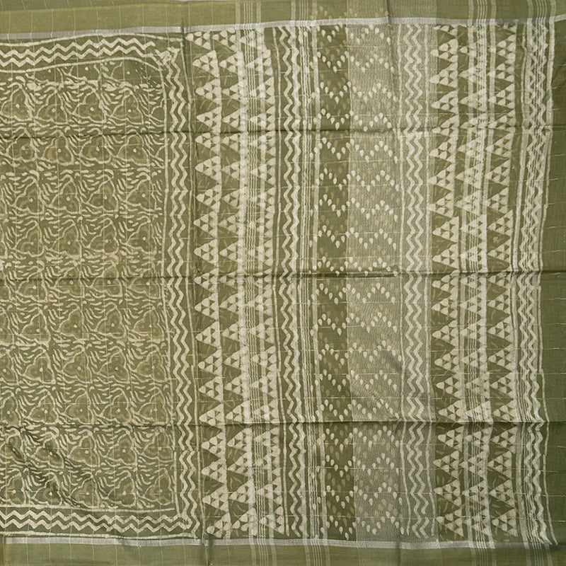 Hayagrivas Elaichi Green Fancy Cotton Saree KBE2212B28-4