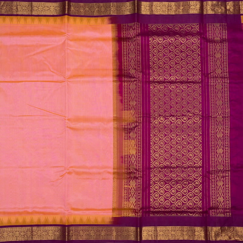 Hayagrivas Peach Pink Pure Silk Cotton Saree SSCBF34D3-25