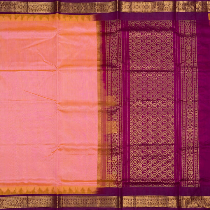 Hayagrivas Peach Pink Pure Silk Cotton Saree SSCBF34D3-25