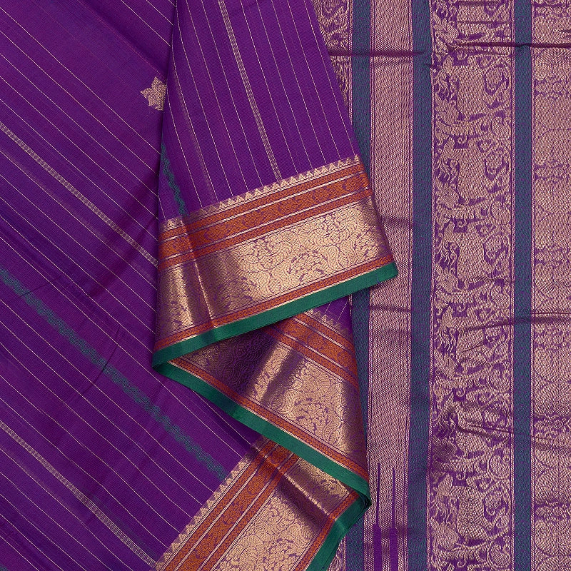 Hayagrivas Purple Handloom Kanchi Cotton Saree SSCBF66E7-6