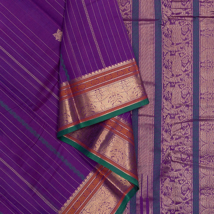 Hayagrivas Purple Handloom Kanchi Cotton Saree SSCBF66E7-6
