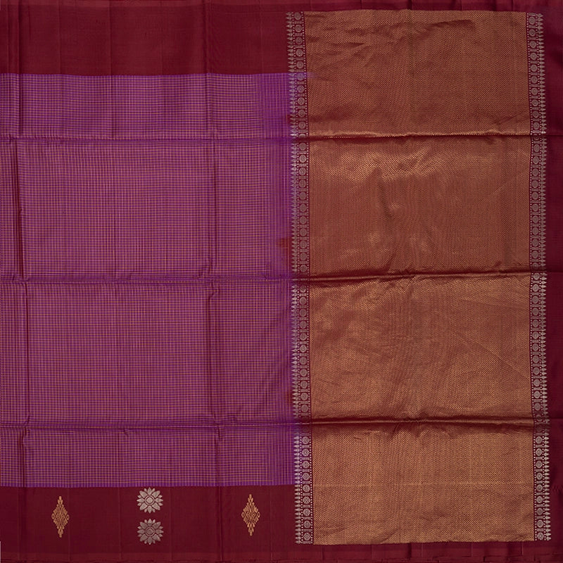 Hayagrivas Purple Handloom Soft Silk Saree KBE70D2-2