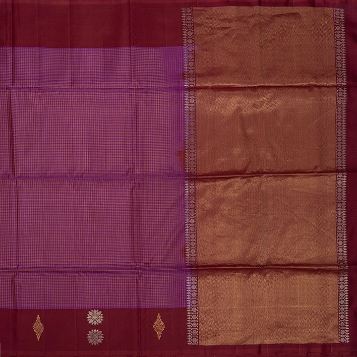 Hayagrivas Purple Handloom Soft Silk Saree KBE70D2-2